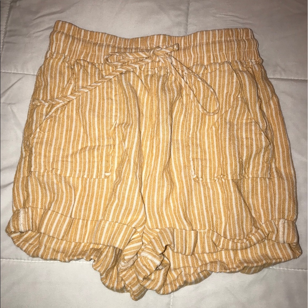 Forever 21 Striped High-Waisted Shorts